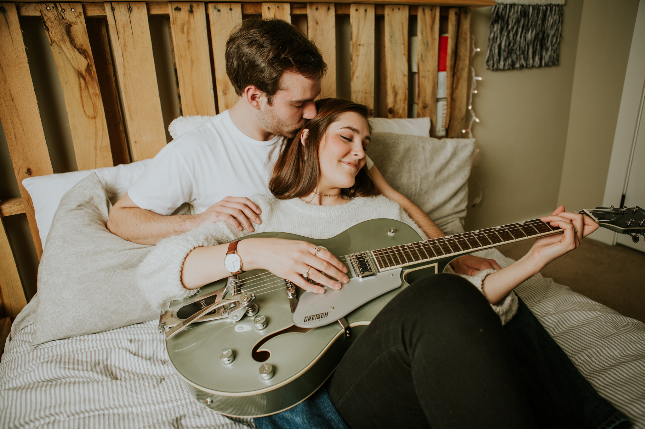In Home Session, Vintage, Vinyl, Boone Wedding Photographer