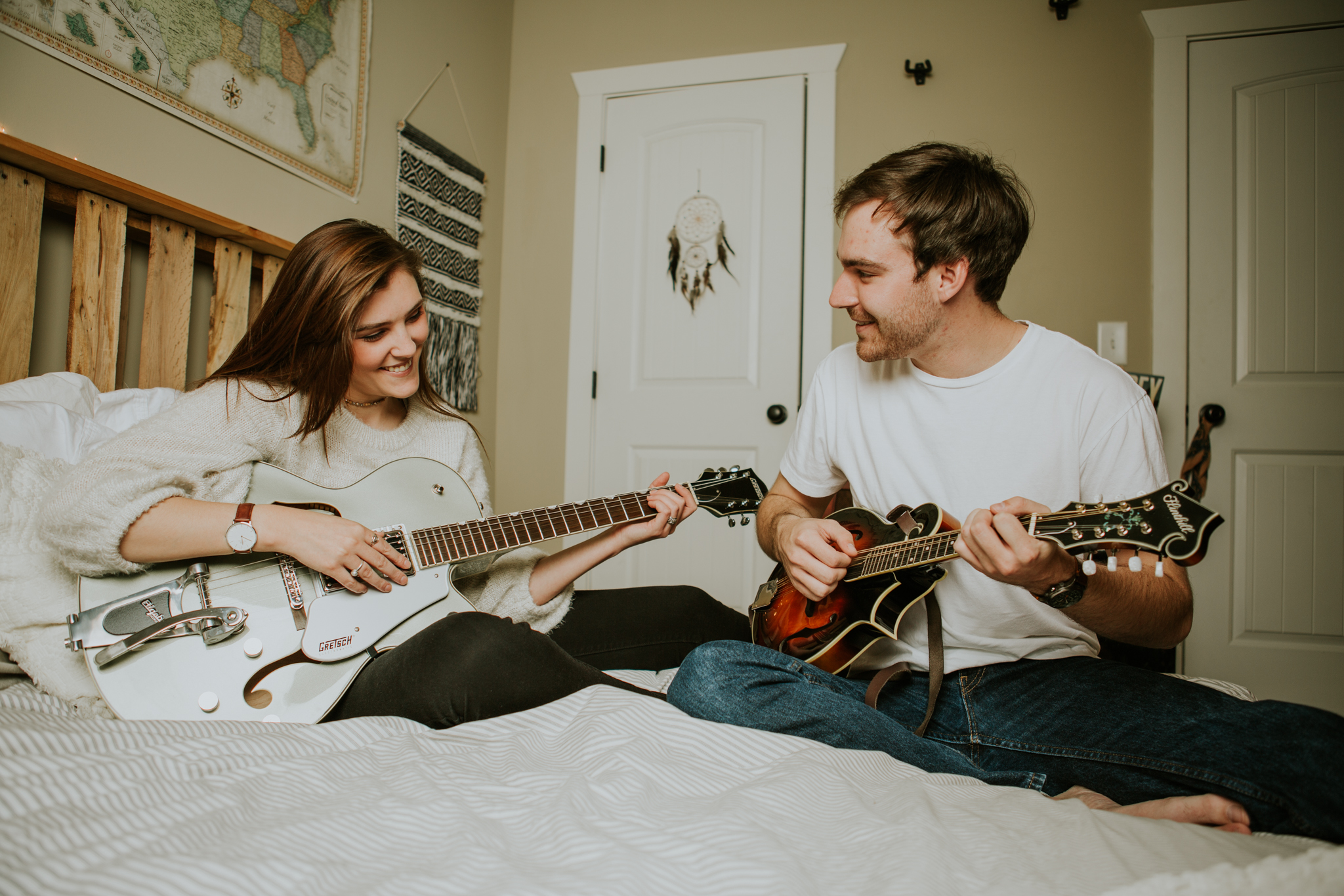 In Home Session, Vintage, Vinyl, Boone Wedding Photographer