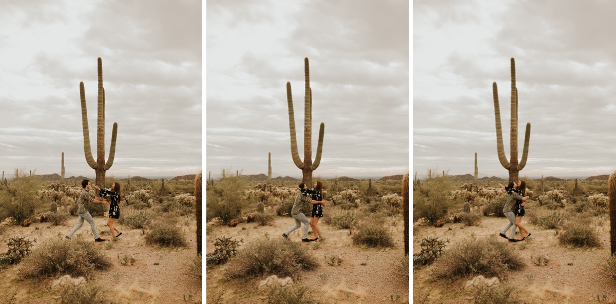 Mesa Arizona engagement photos in the desert